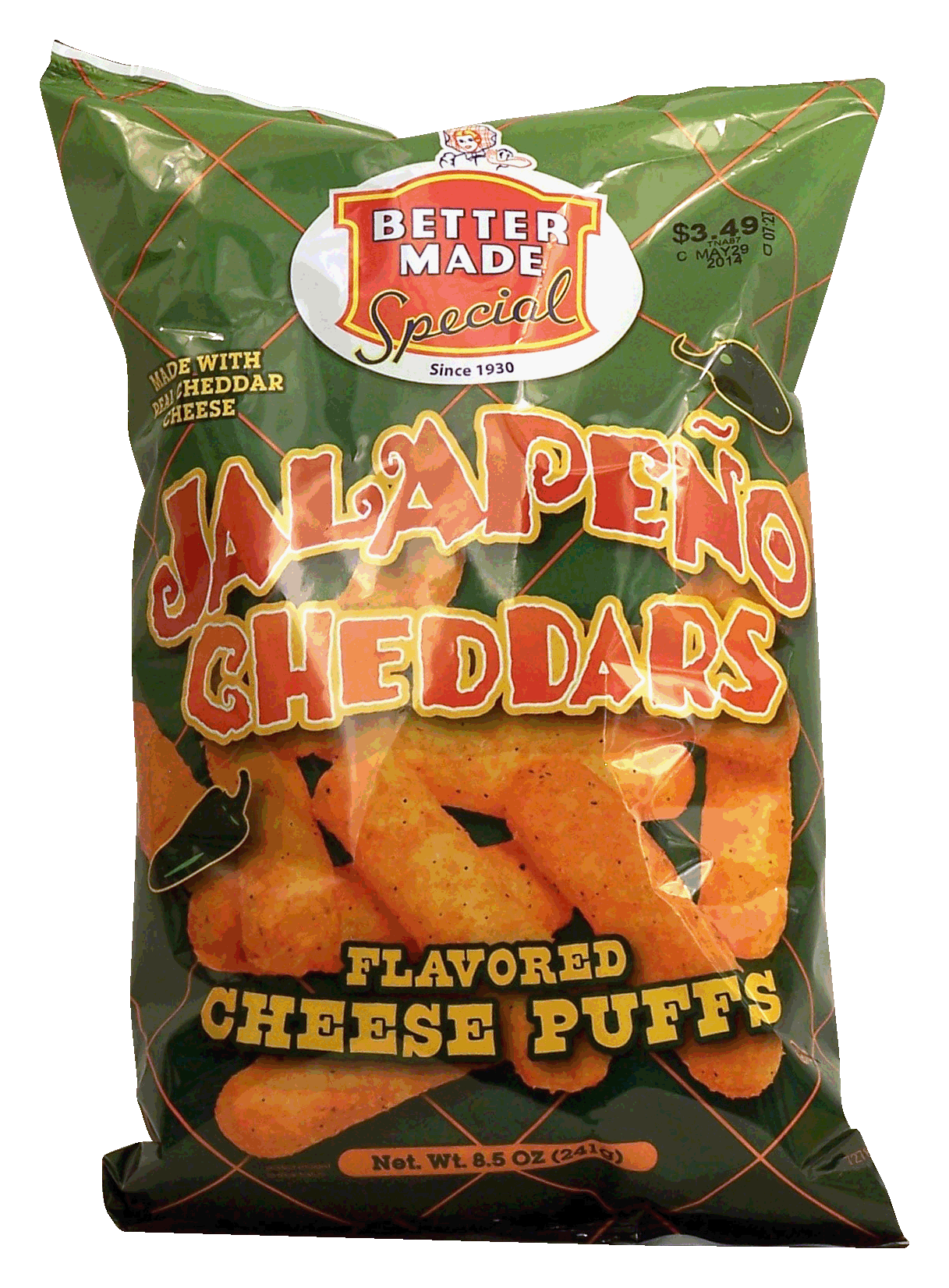 Better Made Special jalapeno cheddars flavored cheese puffs Full-Size Picture